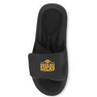 Green Bay Sucks Football Sarcastic Humor Slide Sandal | Artistshot