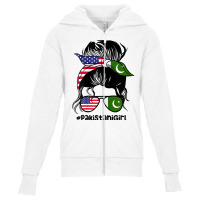 Womens Pakistani Girl Messy Bun Pakistan Heritage T Shirt Youth Zipper Hoodie | Artistshot