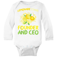 Lemonade Stand Founder And Ceo Lemon Juice Boss T Shirt Long Sleeve Baby Bodysuit | Artistshot