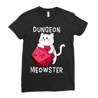 W20 Roll Dungeon Cat 20-sided Dice Kitten Role Play Game Ladies Fitted T-shirt | Artistshot