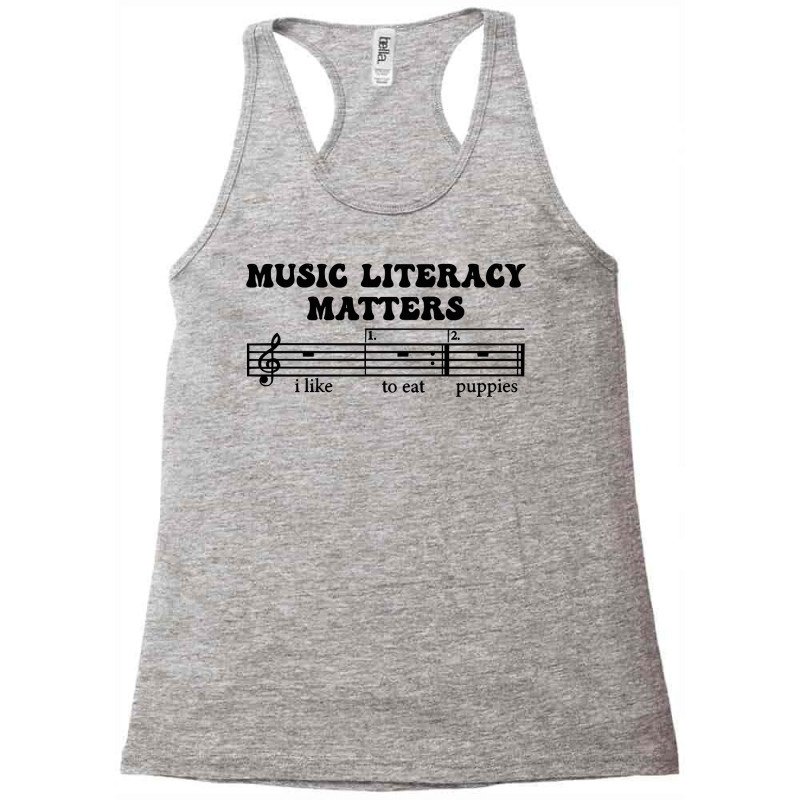 Music Literacy Matters I Like To Eat Puppies Pullover Hoodie Racerback Tank by cm-arts | Artistshot