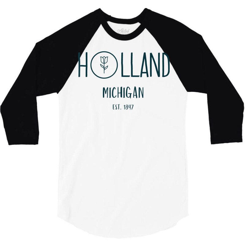 Holland Michigan Michigander Great Lakes Souvenir Gift Tulip T Shirt 3/4 Sleeve Shirt | Artistshot