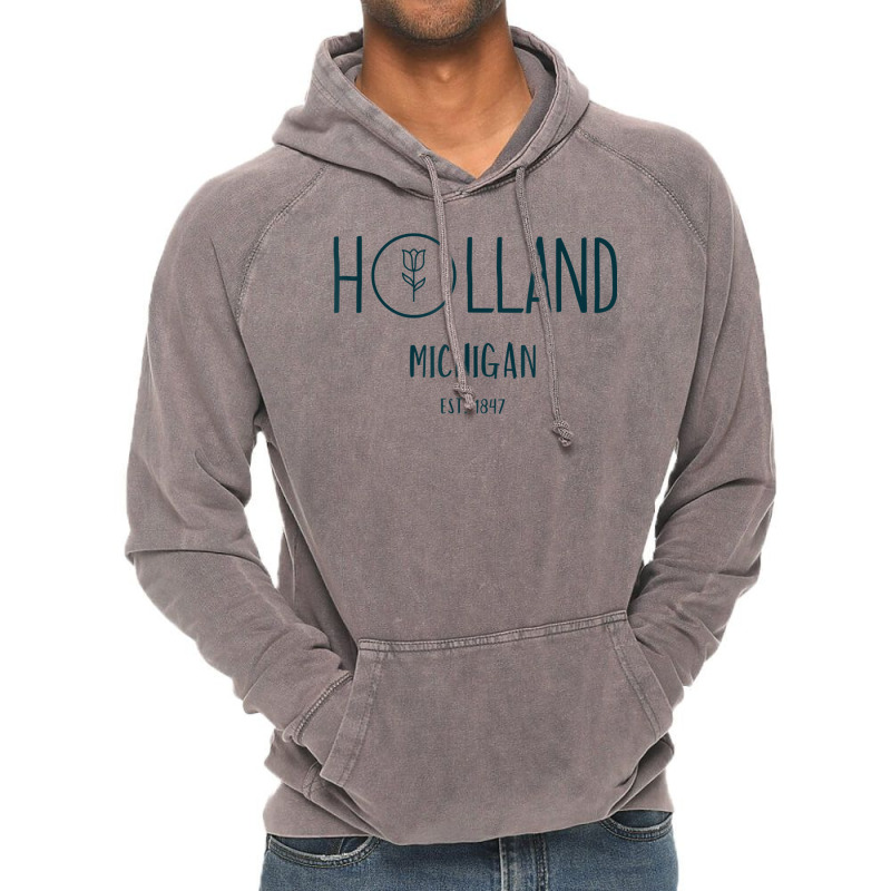 Holland Michigan Michigander Great Lakes Souvenir Gift Tulip T Shirt Vintage Hoodie | Artistshot