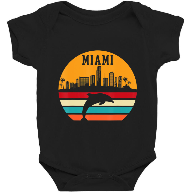 Vintage Miami 70s 80s For A Traveler Or Tourist Baby Bodysuit by cm-arts | Artistshot