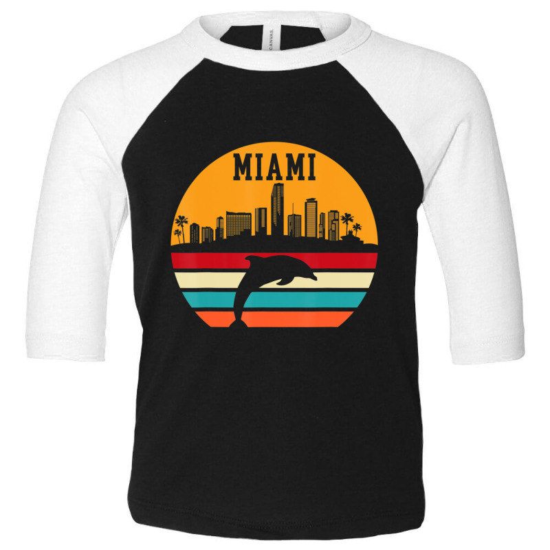 Vintage Miami 70s 80s For A Traveler Or Tourist Toddler 3/4 Sleeve Tee by cm-arts | Artistshot