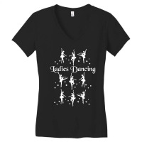 Nine Ladies Dancing Christmas Twelve Days Of Christmas T Shirt Women's V-neck T-shirt | Artistshot