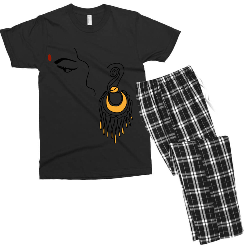 South Indian Woman Art Men's T-shirt Pajama Set by RILEYALLEN | Artistshot