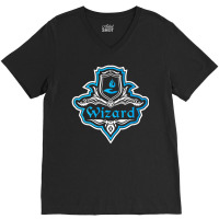 Wizard Class Emblem Dungeons And Rpg Dragons V-neck Tee | Artistshot