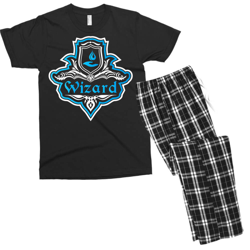 Wizard Class Emblem Dungeons And Rpg Dragons Men's T-shirt Pajama Set | Artistshot