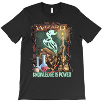 Wizard Knowledge Is Power Dragons D20 Rpg Gamer T-shirt | Artistshot