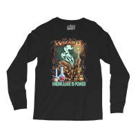 Wizard Knowledge Is Power Dragons D20 Rpg Gamer Long Sleeve Shirts | Artistshot