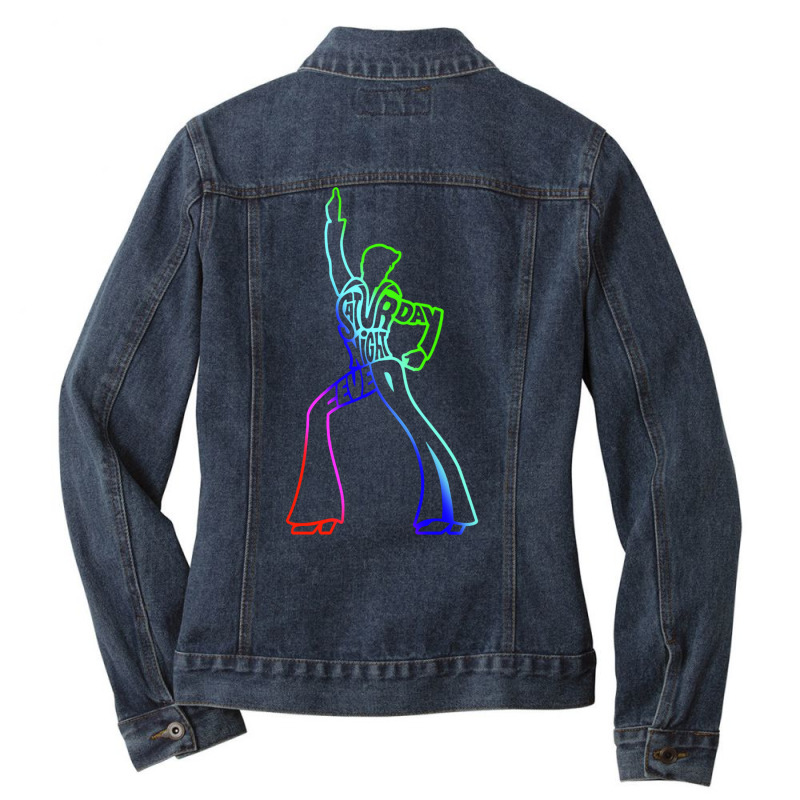 Vintage Night Love Musical Films Arts Fevers Retro Saturday Long Sleev Ladies Denim Jacket by cm-arts | Artistshot