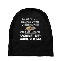 Free Cheese Is Never Free. Funny Conservative Political Premium T Shir Baby Beanies | Artistshot