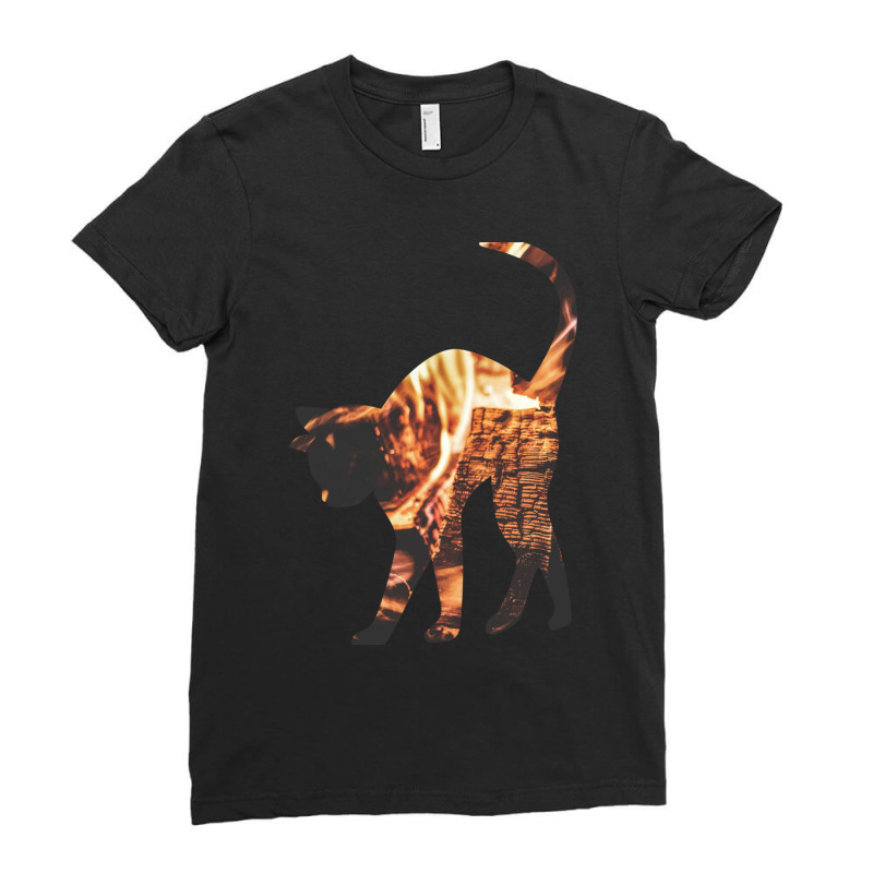 This Cat Is On Fire Ladies Fitted T-Shirt by RILEYALLEN | Artistshot