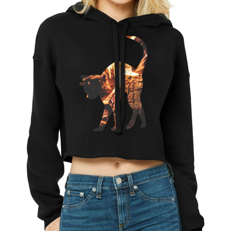 This Cat Is On Fire Cropped Hoodie by RILEYALLEN | Artistshot