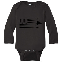 B-58 Hustler F-104  American Flag Contrail Long Sleeve Baby Bodysuit | Artistshot