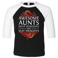 Womens Awesome Aunts Delve Dungeons And Slay Dragons Rpg Gaming V-neck Toddler 3/4 Sleeve Tee | Artistshot