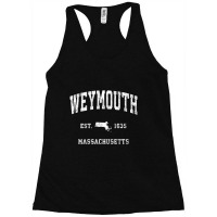 Weymouth Massachusetts Ma Vintage Athletic Sports Racerback Tank | Artistshot