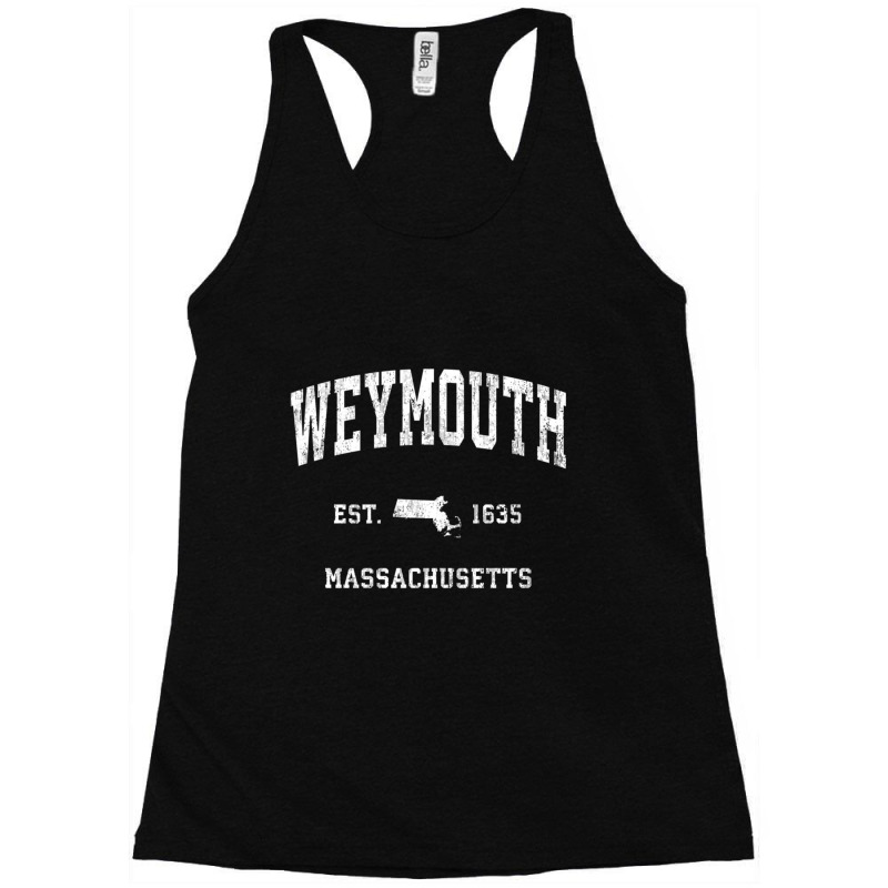 Weymouth Massachusetts Ma Vintage Athletic Sports Racerback Tank by cm-arts | Artistshot