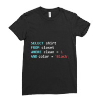 Programmer Sql Query Geek Database Coding Long Sleeve T Shirt Ladies Fitted T-shirt | Artistshot