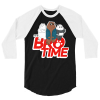 We Bare Bears Grizz Panda Ice Bear It's Bro Time 3/4 Sleeve Shirt | Artistshot