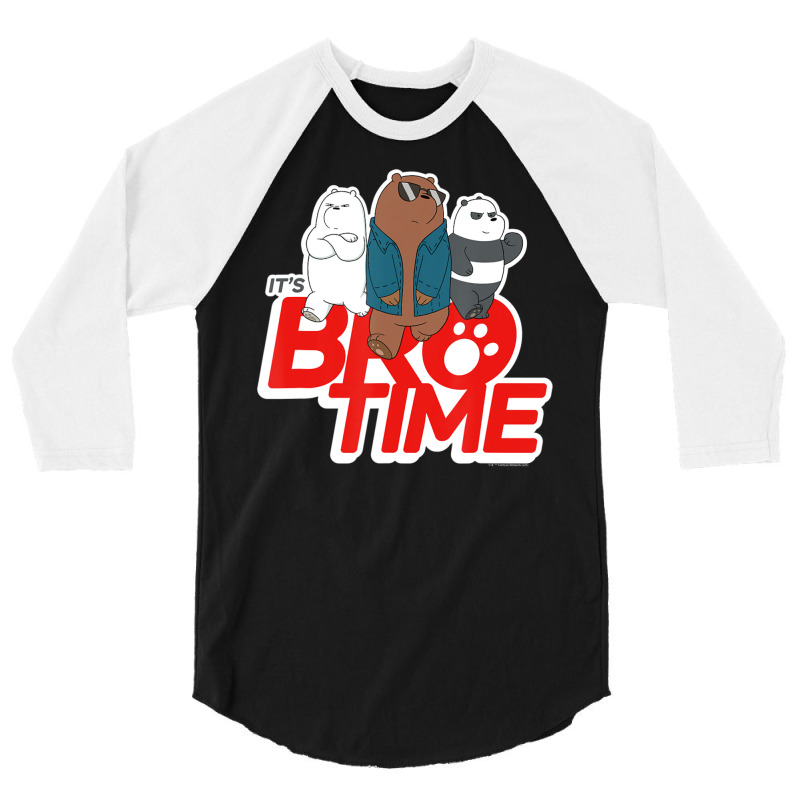 We Bare Bears Grizz Panda Ice Bear It's Bro Time 3/4 Sleeve Shirt by ngodieutrinh | Artistshot