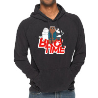 We Bare Bears Grizz Panda Ice Bear It's Bro Time Vintage Hoodie | Artistshot