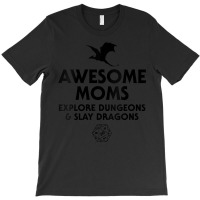 Womens Awesome Moms Explore Dungeons And Slay Dragons, Dragon Mom V-ne T-shirt | Artistshot