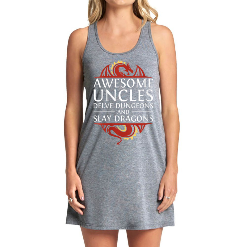 Womens Awesome Uncles Delve Dungeons And Slay Dragons Rpg Gaming V-nec Tank Dress by hotoancuong | Artistshot