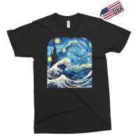 The Starry Night And The Great Wave Off Kanagawa Combined Exclusive T-shirt | Artistshot