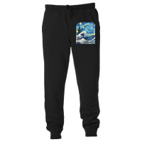 The Starry Night And The Great Wave Off Kanagawa Combined Unisex Jogger | Artistshot