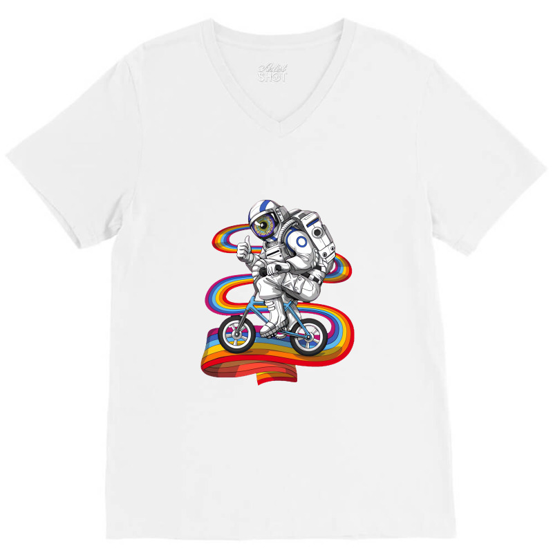 Psychedelic Astronaut Trip V-neck Tee | Artistshot