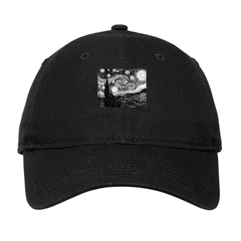 The Starry Night Van Gogh Famous Art Stylish Gray Adjustable Cap by vucongha | Artistshot