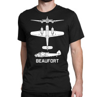 Bristol Beaufort British Ww2 Torpedo Bomber Plane Cutout Silhouettes G Classic T-shirt | Artistshot