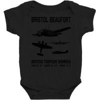 Bristol Beaufort British Ww2 Torpedo Bomber Silhouettes Baby Bodysuit | Artistshot