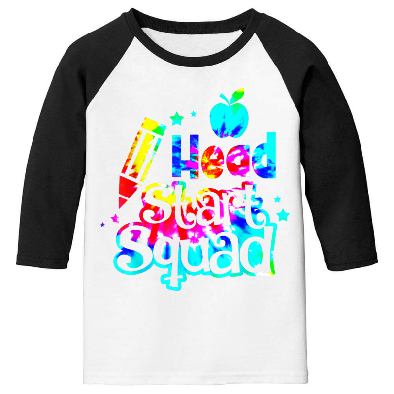 Tie Dye Head Start Squad Back To School Teachers Kids T Shirt Youth 3/4 Sleeve by cm-arts | Artistshot