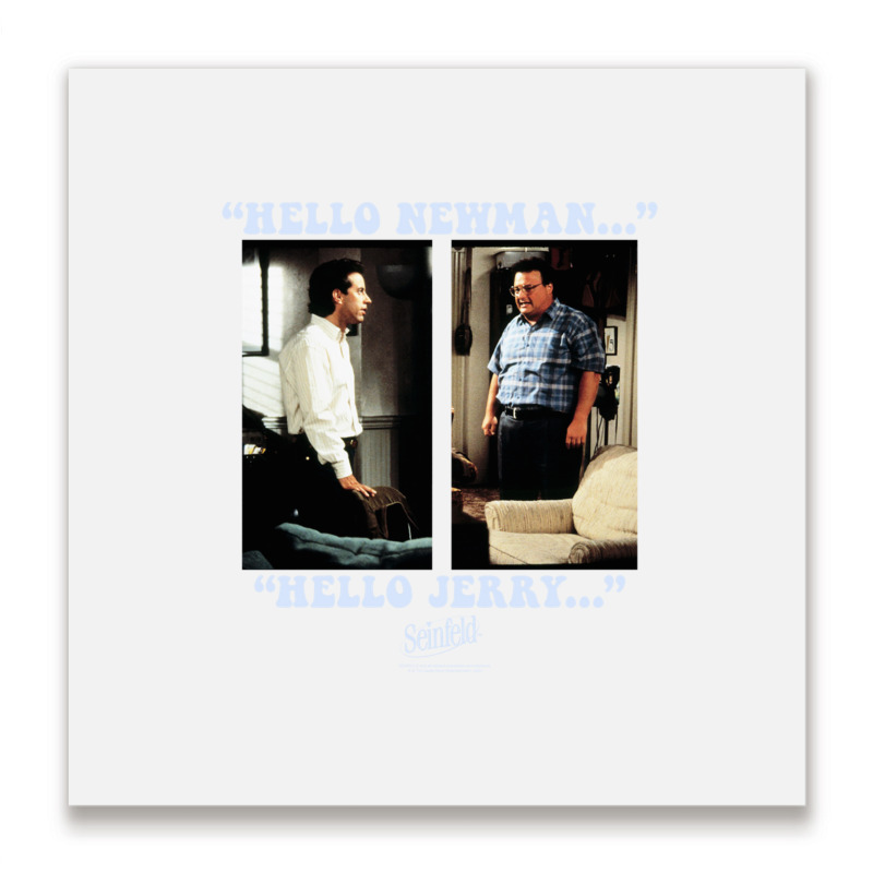 Seinfeld Newman And Jerry Long Sleeve T Shirt Metal Print Square | Artistshot