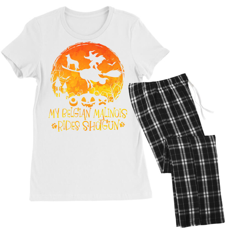 Halloween Belgian Malinois Rides Shotgun Funny Dog Lover Premium T Shi Women's Pajamas Set by cm-arts | Artistshot