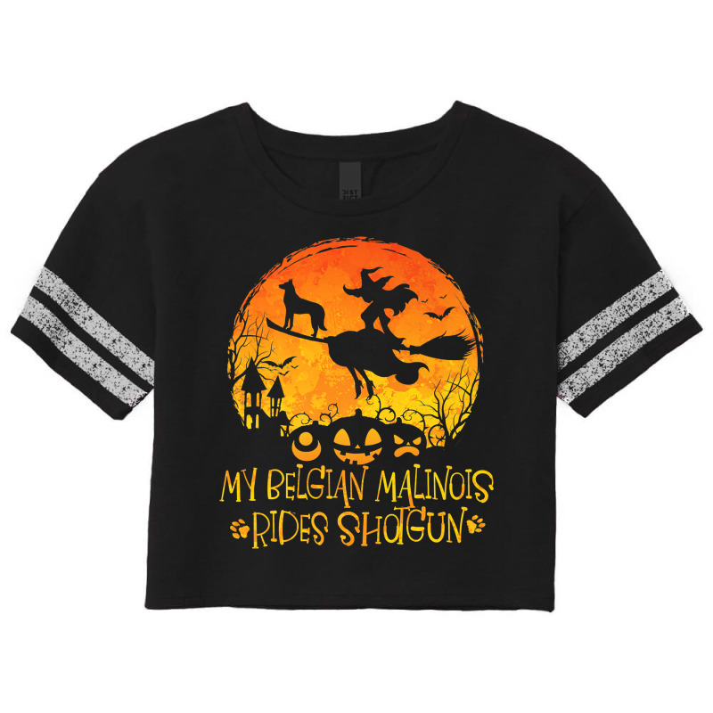 Halloween Belgian Malinois Rides Shotgun Funny Dog Lover Premium T Shi Scorecard Crop Tee by cm-arts | Artistshot