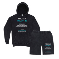 Myasthenia Gravis Awareness I Am Faking It - In This Family We Fight T Vintage Hoodie And Short Set | Artistshot