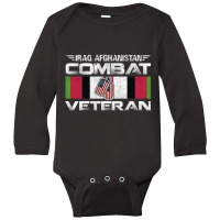 Iraq Afghanistan Combat Veteran Proud Army Military Vintage Pullover H Long Sleeve Baby Bodysuit | Artistshot