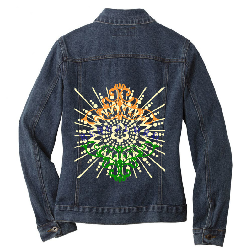 Indian Pride From Bengaluru Ladies Denim Jacket by RILEYALLEN | Artistshot