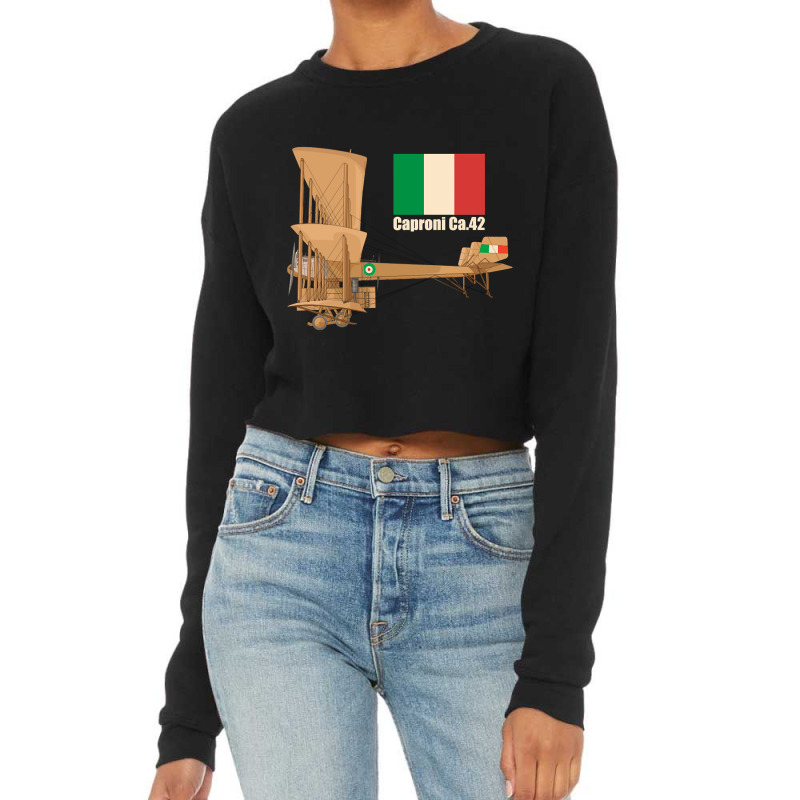 Caproni Ca4 Ca42 Ww1 Italian Heavy Bomber Triplane Plane Diagram Gifts Cropped Sweater by Kanmosrin52 | Artistshot