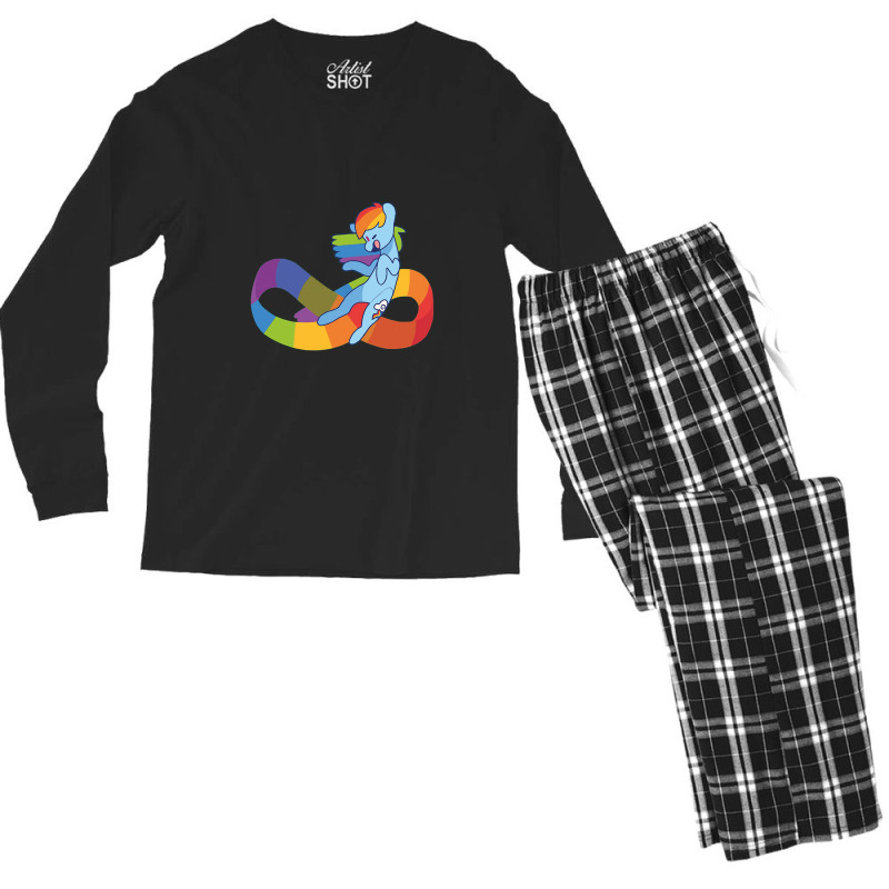 Rainbow, Infinity Sign Men's Long Sleeve Pajama Set by wirahasa | Artistshot