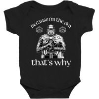 Womens Because I'm The Dm Dungeons Rpg Dice D20 Dragons Paladin V-neck Baby Bodysuit | Artistshot