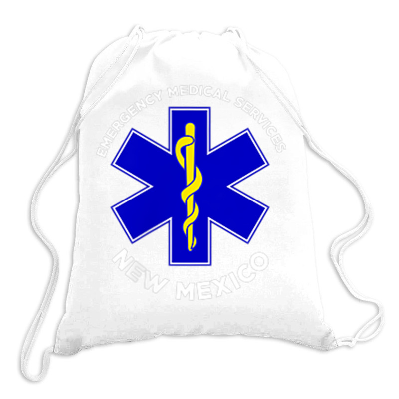 New Mexico Ems Emergency Medical Services Emt Medic T Shirt Drawstring Bags | Artistshot