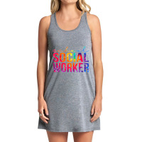 School Social Worker Tie Dye Appreciation For Work Tank Dress | Artistshot