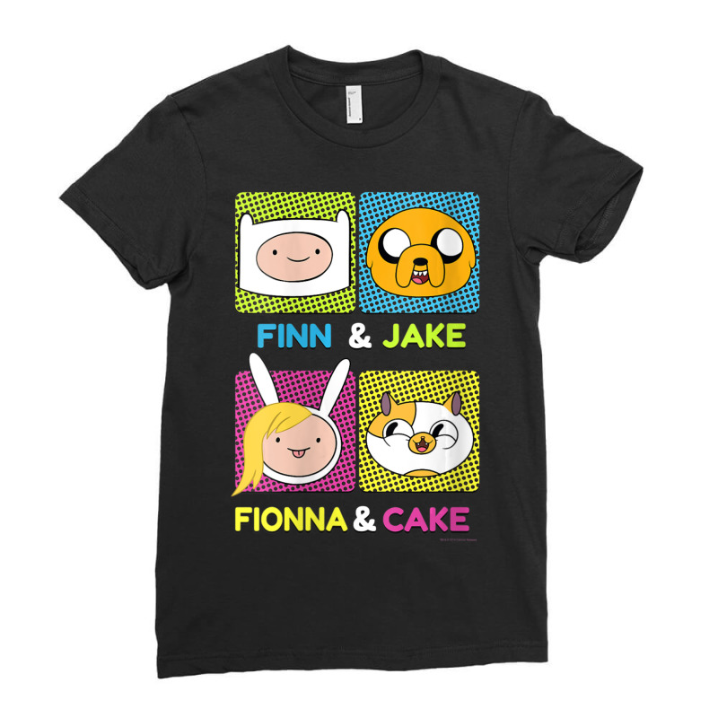 Womens Cn Adventure Time Finn & Jake Fionna & Cake Box Up Ladies Fitted T-Shirt by ngodieutrinh | Artistshot