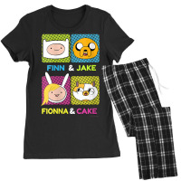 Womens Cn Adventure Time Finn & Jake Fionna & Cake Box Up Women's Pajamas Set | Artistshot