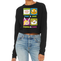 Womens Cn Adventure Time Finn & Jake Fionna & Cake Box Up Cropped Sweater | Artistshot